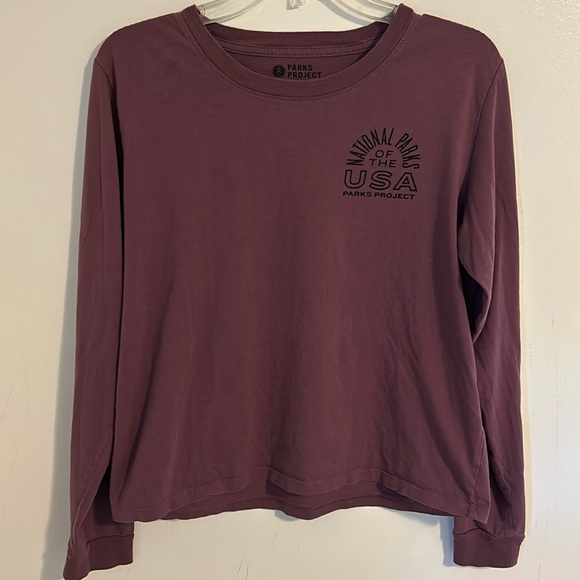 Parks Project Tops - USA National Parks Purple Long sleeve Hip fit slightly Cropped shirt Size M